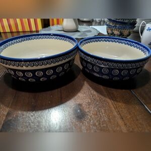 Blue/White Boleslawiec Bowls